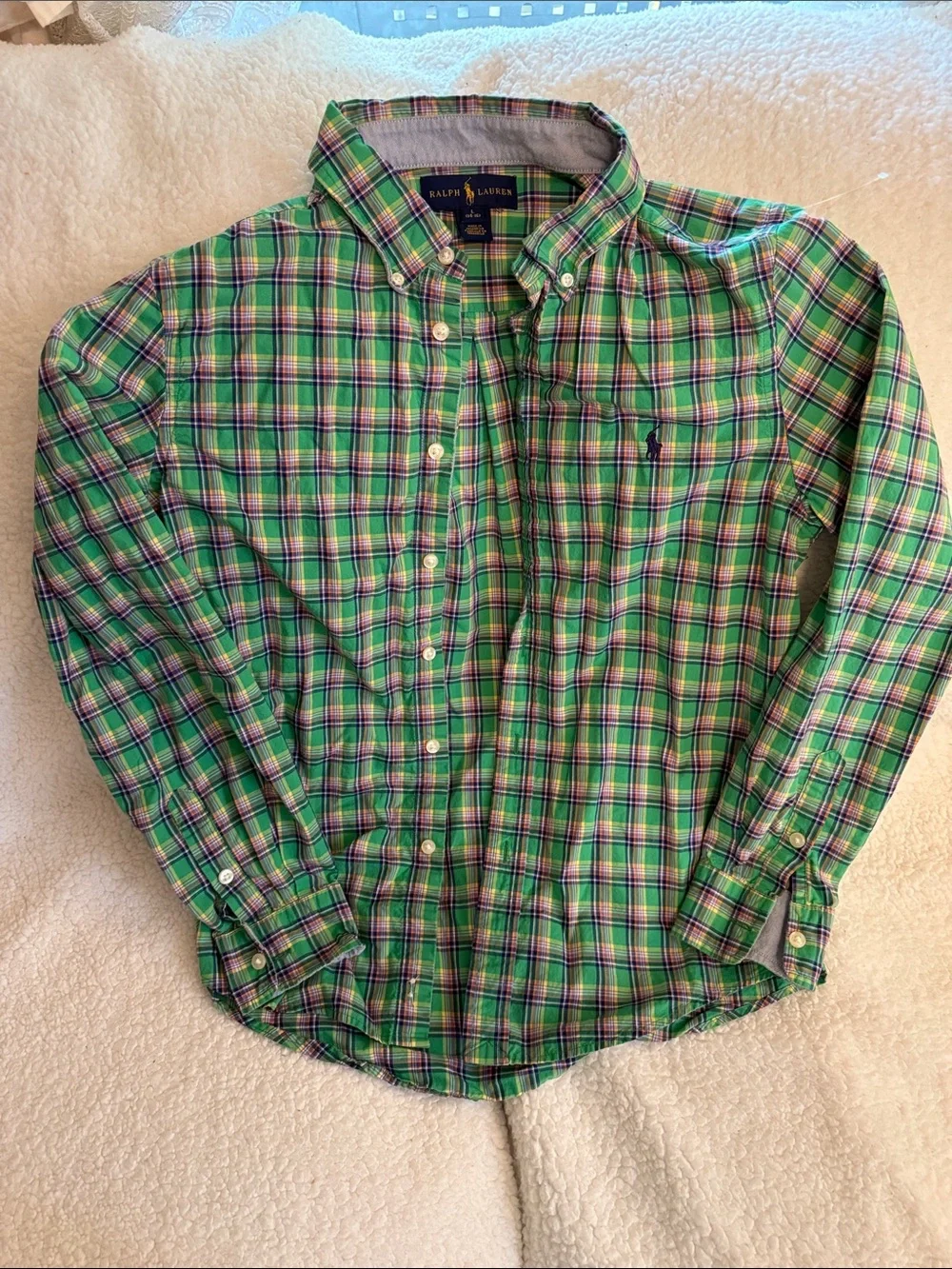 Ralph Lauren Green & Blue Plaid Button-Down Shirt